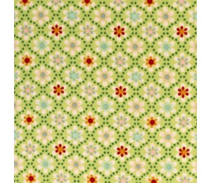 Baumwolle - Julia Kleine Blüten kiwi grün